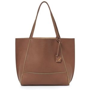 Botkier Soho leather tote with gold zipper trim
